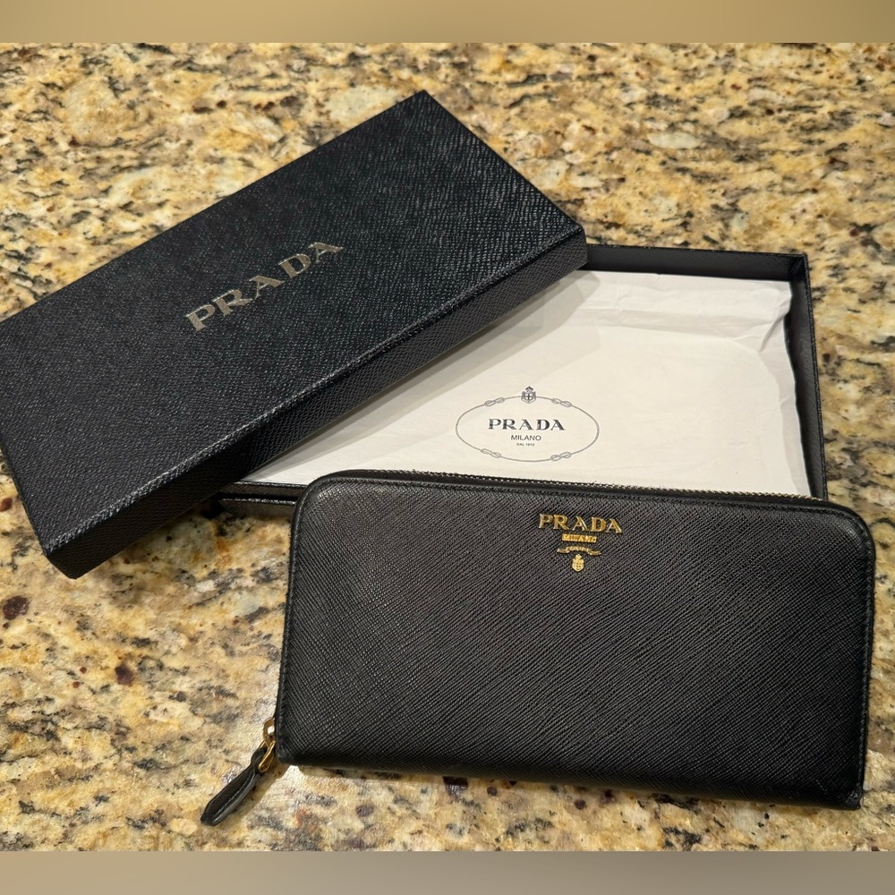 Prada Large Saffiano Leather Wallet